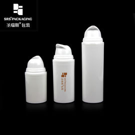 پمپ PA203 شکل گرد و خالی تزریق بطری سفید پلاستیکی بدون هوا 15ml
