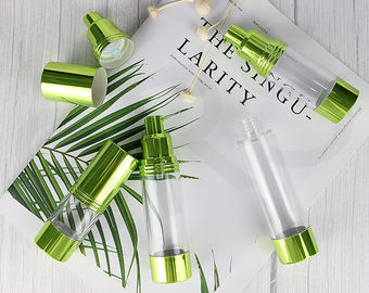 بطری پلاستیکی فلزیزه سبز بدون هوا 15ml 30ml 40ml 50ml 80ml 100ml 120ml