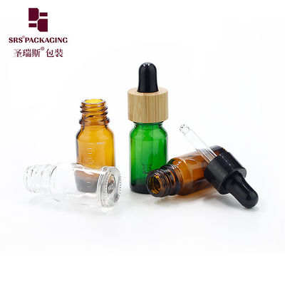 بسته بندی آرایشی بدون نشت قطره ای روغن ضروری بطری شیشه ای سبز خالی