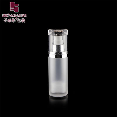 15ml 30ml 50ml شکل گرد رنگ سفارشی لوسیون آکریلیک بطری بدون هوا
