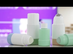 RPPE 75ml قابل تعویض سازگار با محیط زیست بازیافت شده PCR PP ضد خارش ژل مایع رول روی بطری پلاستیکی 50ml