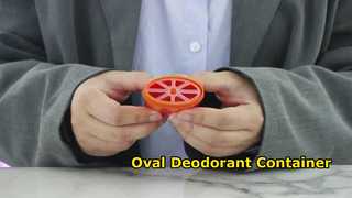 ساعت D040: 15ML 40ML 50ML 75ML PP ظرف ژل دئودورانت پلاستیکی بیضی شکل ویترین