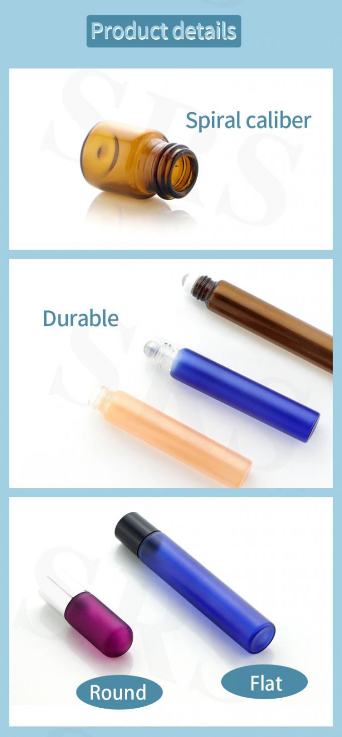 BLP-1ML اندازه نمونه کوچک قابل حمل بطری شیشه ای شفاف خالی بسته بندی رول 0